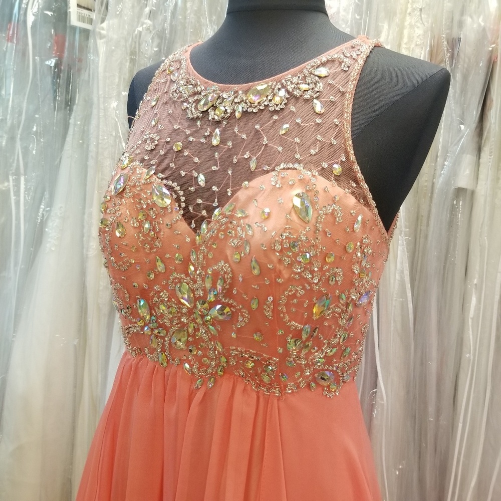 Bright Coral Dress - Picture 2 of 4